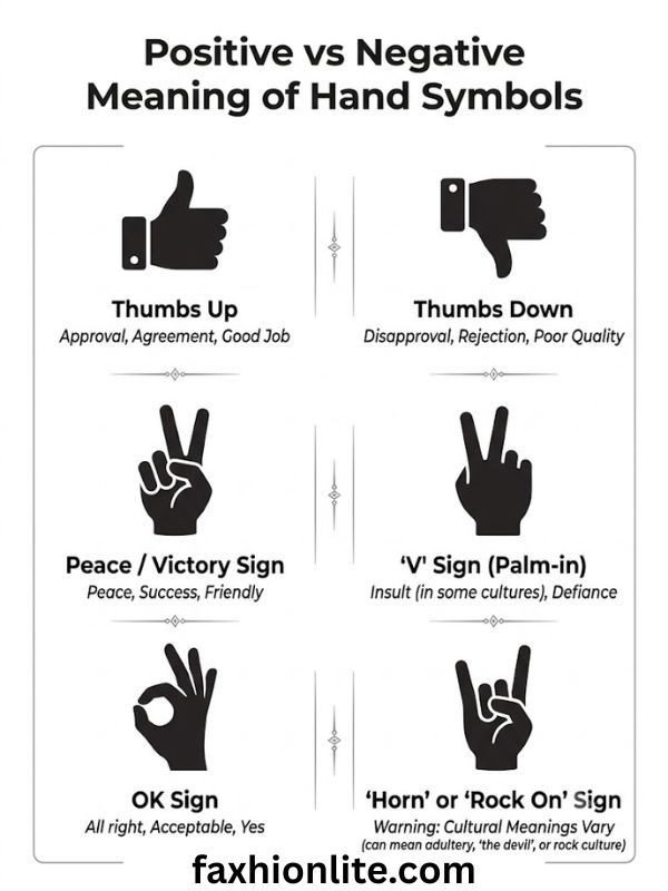 Positive vs Negative Meaning of Hand Symbols