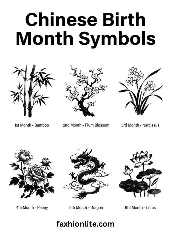 Chinese Birth Month Symbols