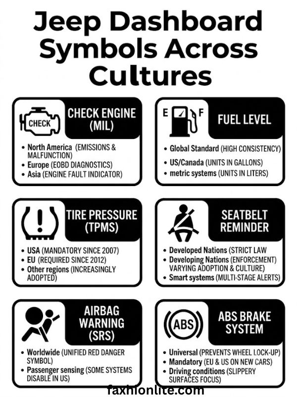 Jeep Dashboard Symbols Across Cultures