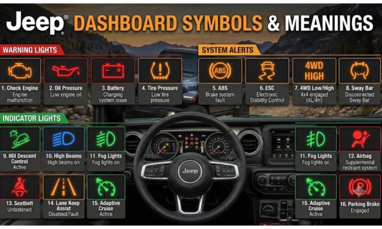 Jeep Dashboard Symbols and Meanings: Warning Lights Explained with Pictures (2026)