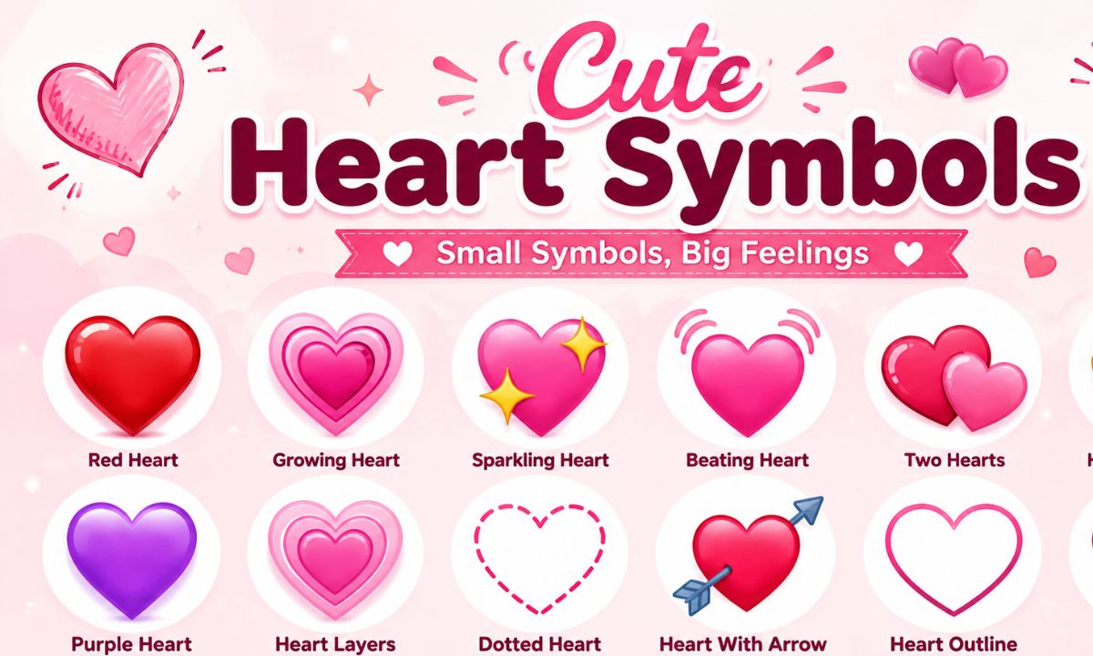 90+ Cute Heart Symbols That Speak Love Without Words